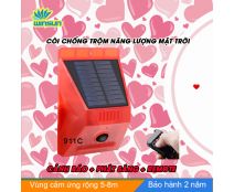 Còi chống trộm SOLAR, chuông báo chống trộm hồng ngoại dùng năng lượng mặt trời 911C