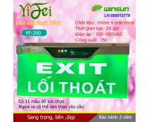 Đèn Yifei EXIT, đèn thoát hiểm,chỉ lối thoát YF-200 2 mặt Winsun