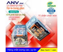 ANV Rơ le trung gian ANV AK3(T)L relay kính trắng 11 chân tròn Winsun