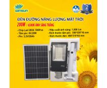 Đèn Đường Năng Lượng Mặt Trời Siêu Sáng IP67 chống thấm nước 200W