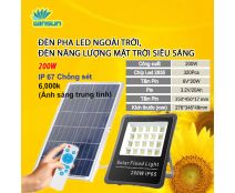 Đèn pha led ngoài trời, Đèn năng lượng mặt trời siêu sáng 200W