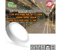 Đèn ốp trần LED gắn nổi 12W (tròn) BH đổi mới 12 tháng