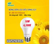 Đèn led  siêu sáng E27 18W Đèn tiết kiệm năng lượng 6500K Đèn bóng tròn